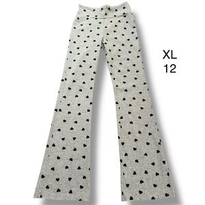 Gap Kids Gray Heart Flare Leggings Size XL - 12